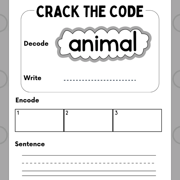 Phonics Word Work: Decode & Encode - 2