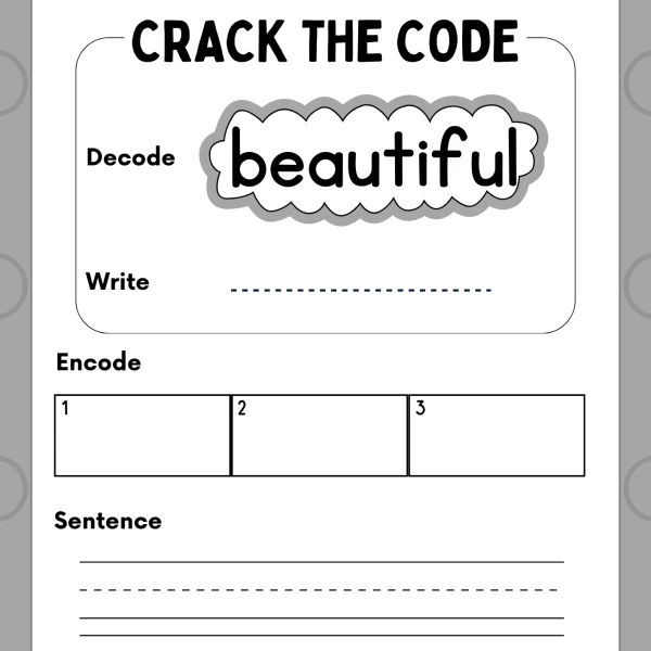 Phonics Word Work: Decode & Encode - 3