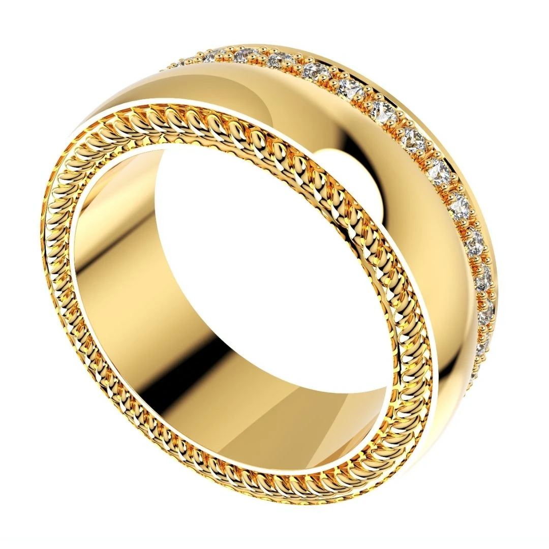 Wedding Ring Set Women Men Ring CAD Design-PSJM001V2