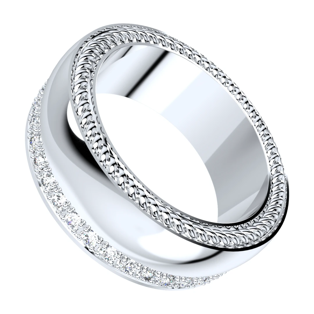 Wedding Ring Set Women Men Ring CAD Design-PSJM001V2 - 2