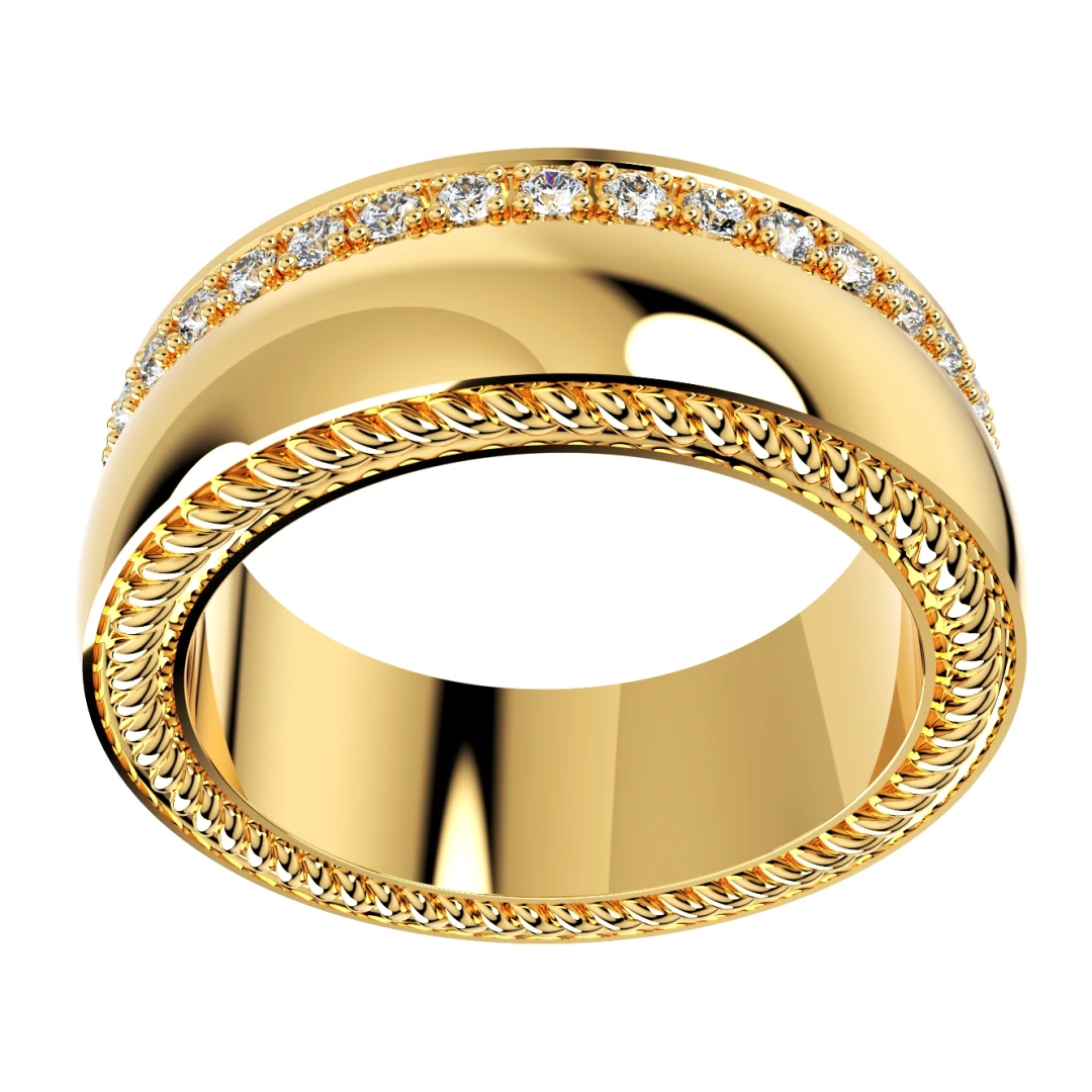 Wedding Ring Set Women Men Ring CAD Design-PSJM001V2 - 6