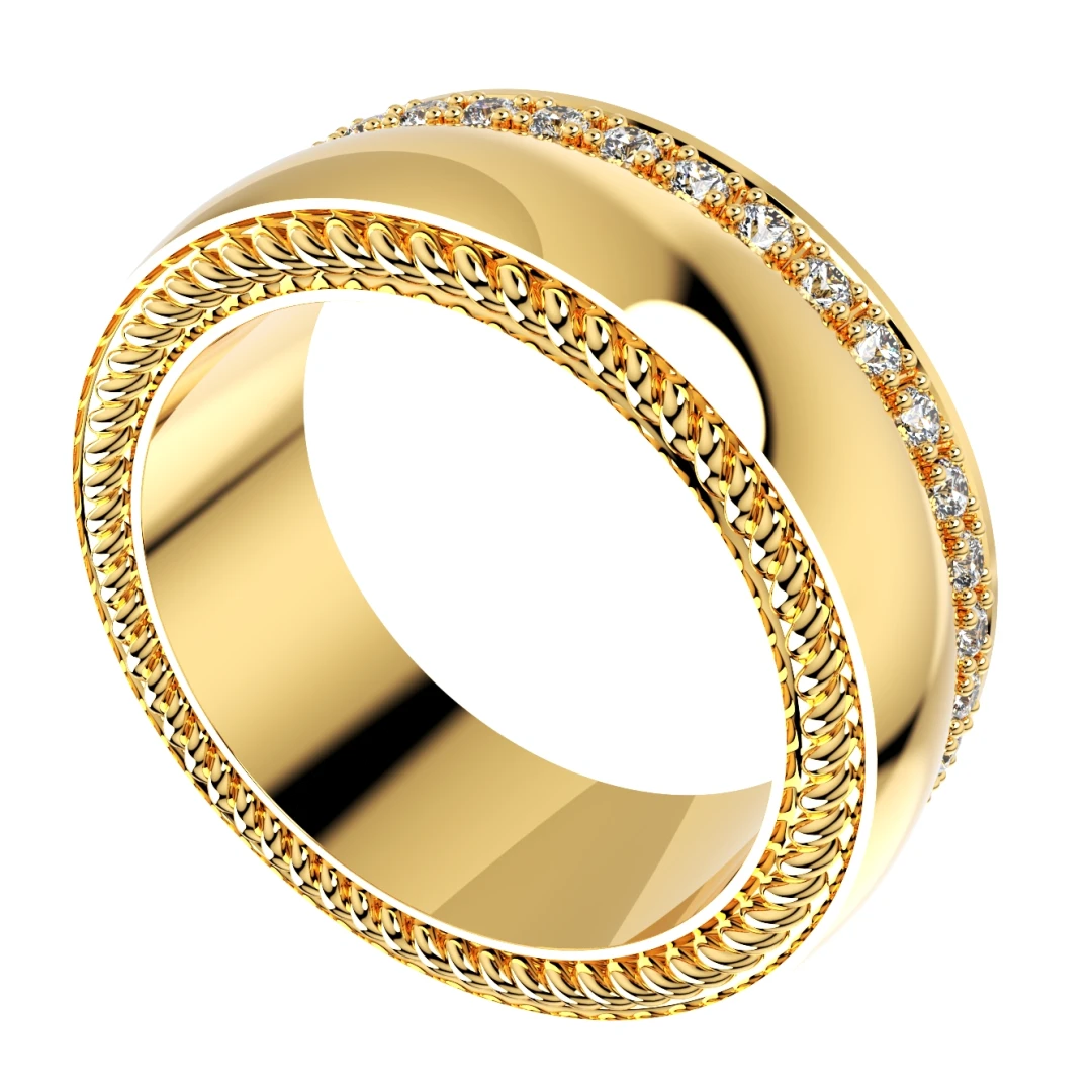 Wedding Ring Set Women Men Ring CAD Design-PSJM001V2 - 8