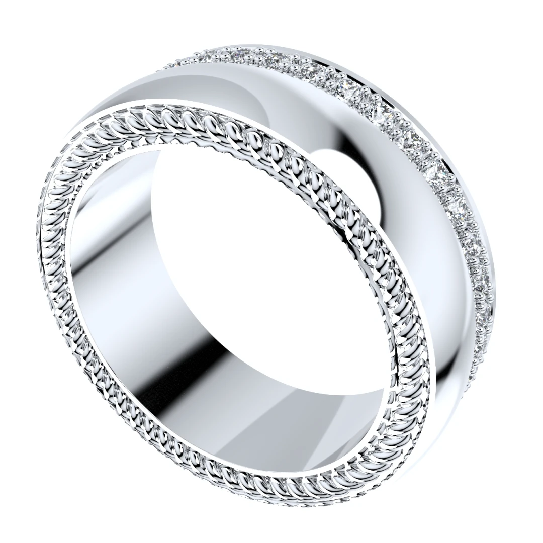 Wedding Ring Set Women Men Ring CAD Design-PSJM001V2 - 9