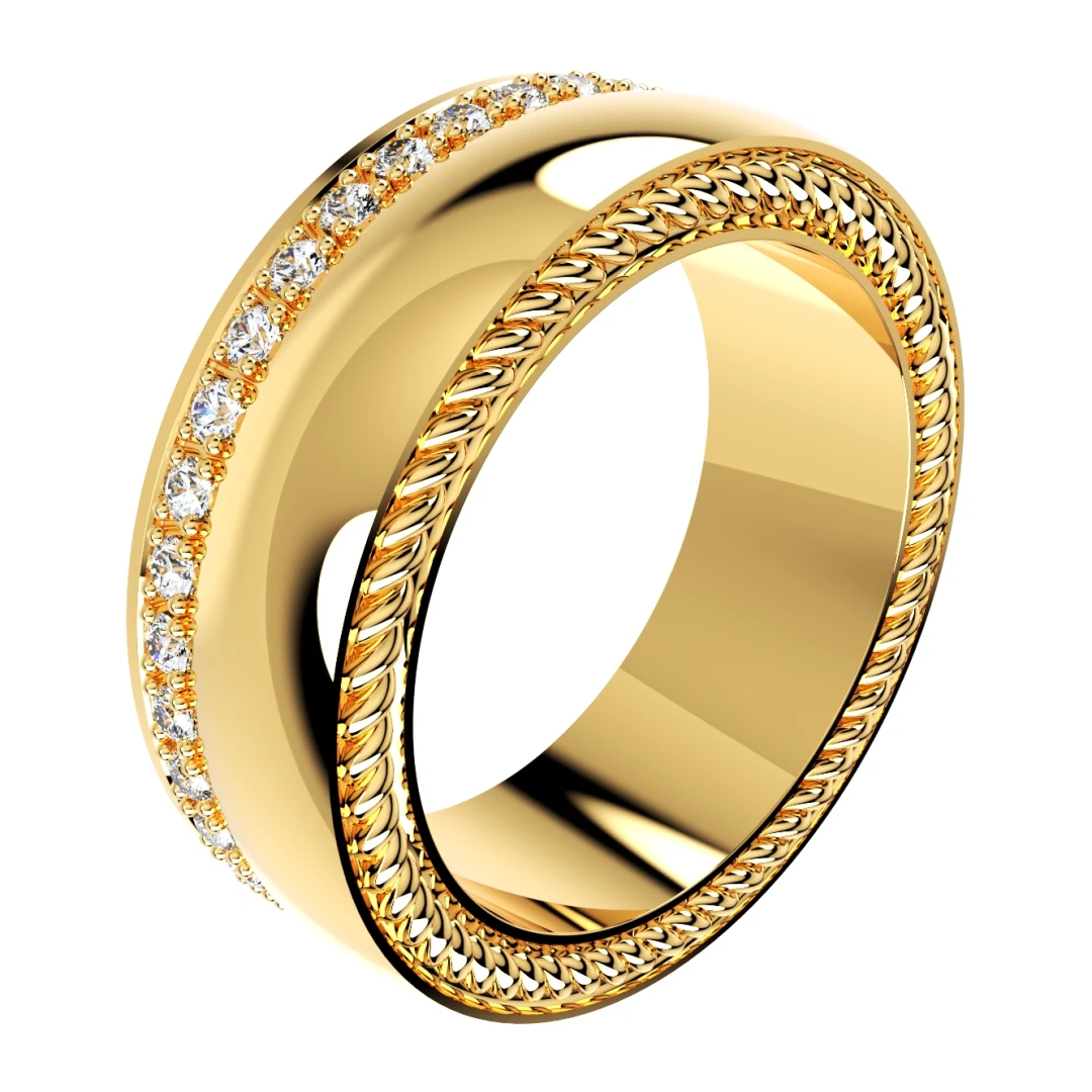 Wedding Ring Set Women Men Ring CAD Design-PSJM001V2 - 7