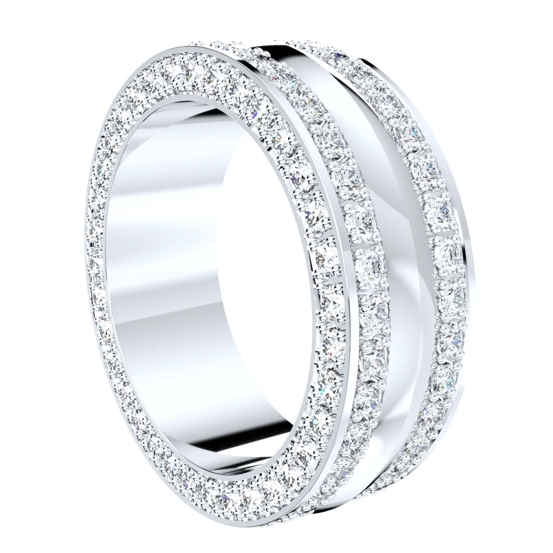 Wedding Ring Set Women Men Ring CAD Design-PSJM001V4 - 5
