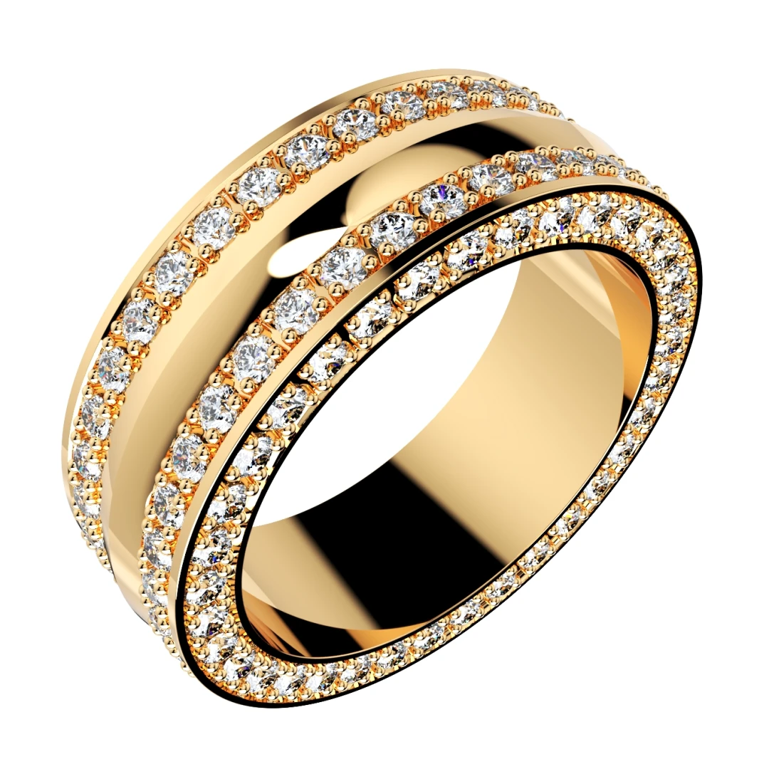 Wedding Ring Set Women Men Ring CAD Design-PSJM001V4 - 7