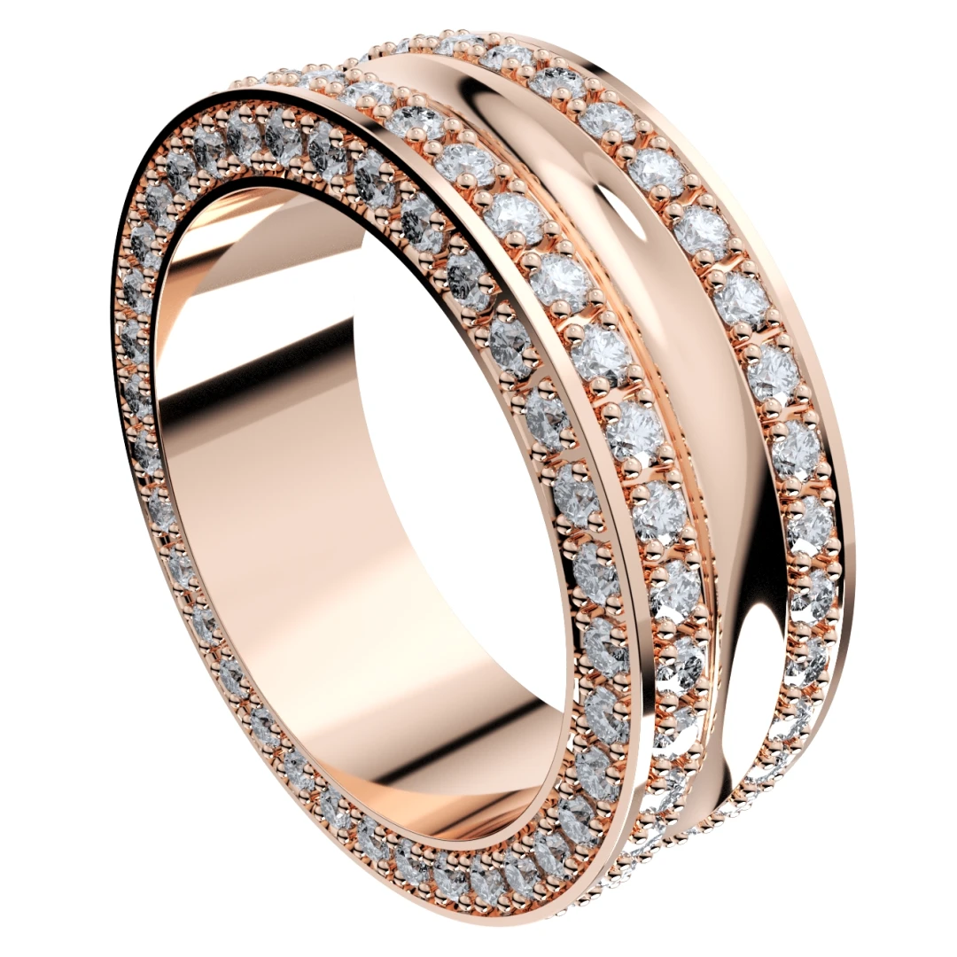 Wedding Ring Set Women Men Ring CAD Design-PSJM001V6 - 4