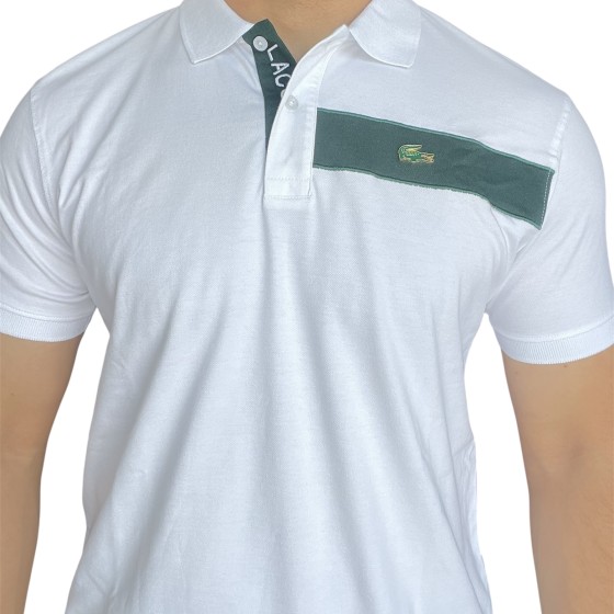 Polo Lacoste white A65