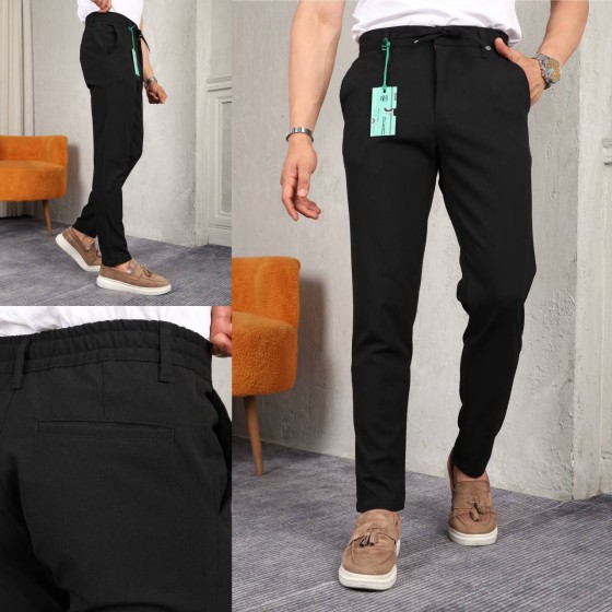 Sweatpant black derbo A72