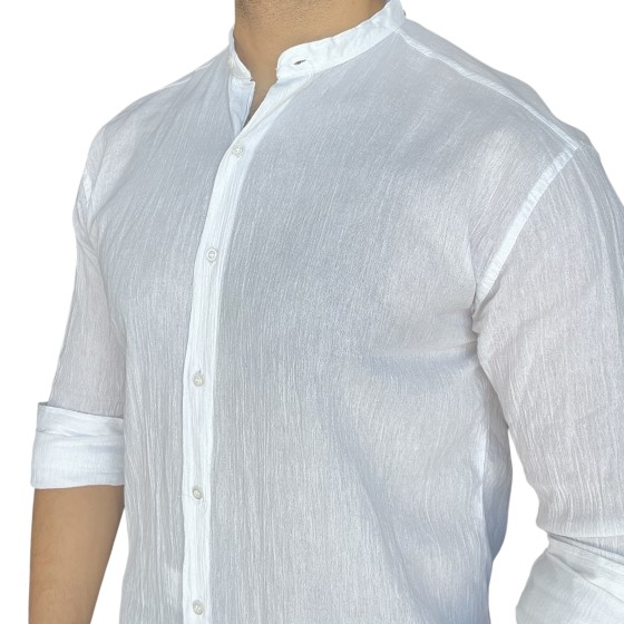 Linen Chinese collar shirt B91