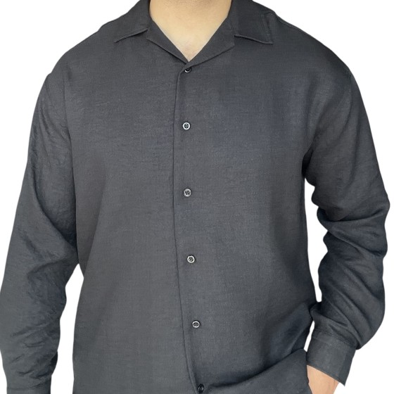 Black Linen Shirt B97