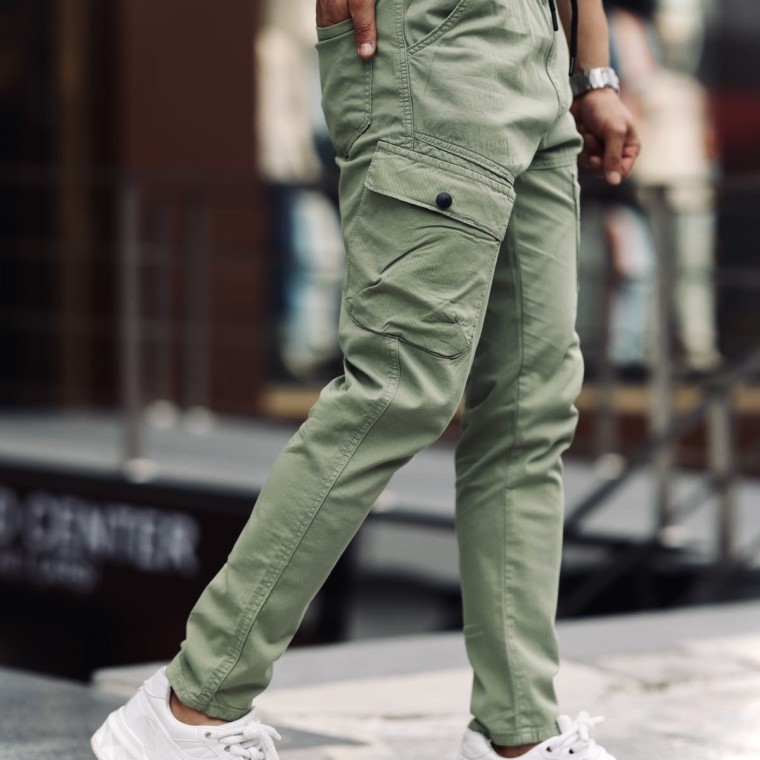 Cargo Pants Green, Straight Cut C61