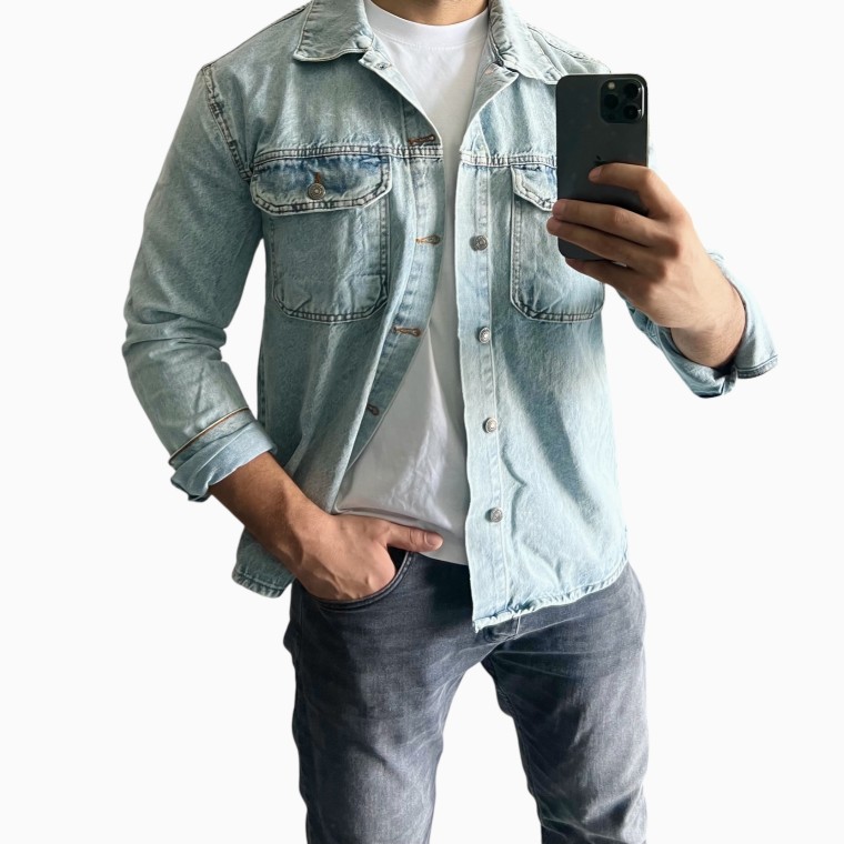 Denim jacket light blue c68