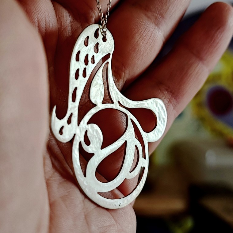 Whimsical Paisley World 925 Silver Pendant