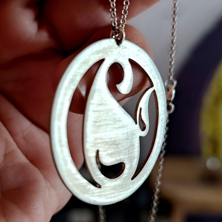 Mother and Child Paisley 925 Silver Pendant