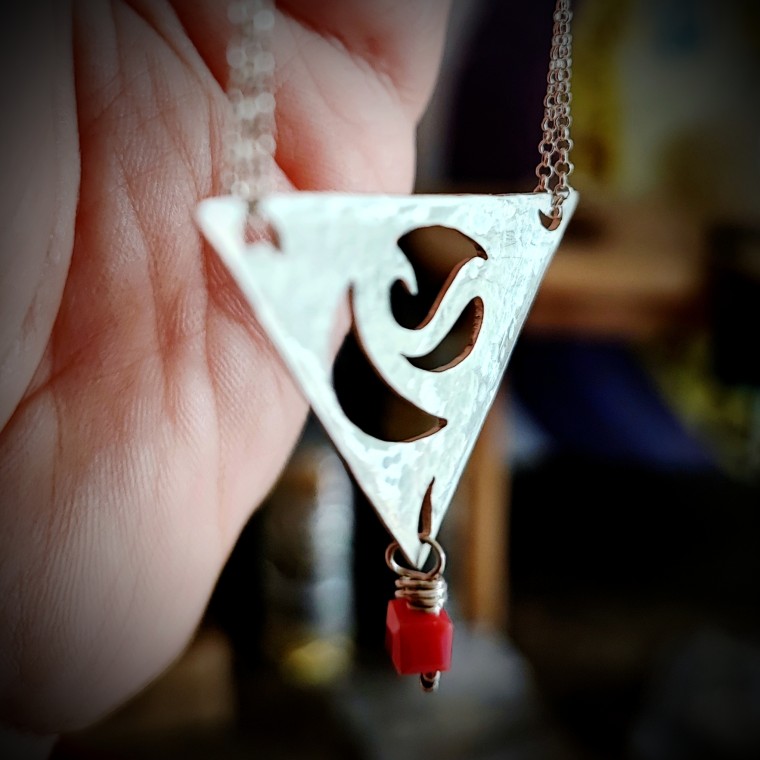 Paisley Womb Whimsical 925 Silver Necklace