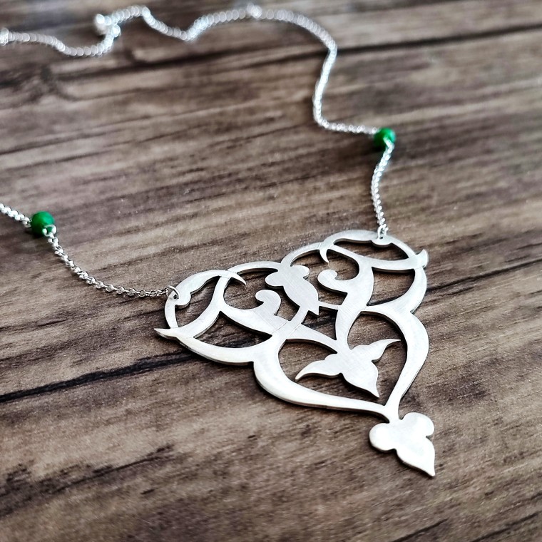 Traditional Arabesque 925 Silver Necklace