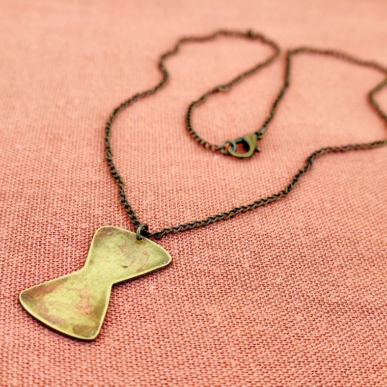 Rustic Adinkra Brass Pendant