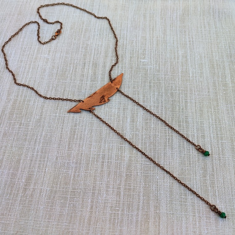 Whimsical Botanical Copper Necklace