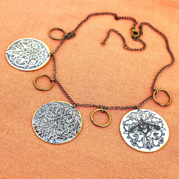 Boho Mixed Media Charms Necklace