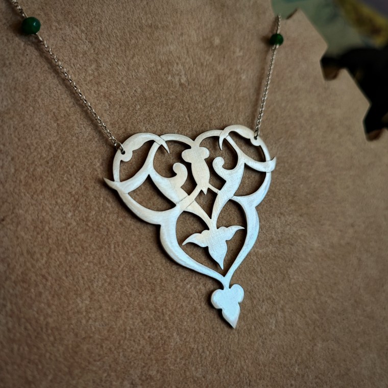 Traditional Arabesque 925 Silver Necklace - 1