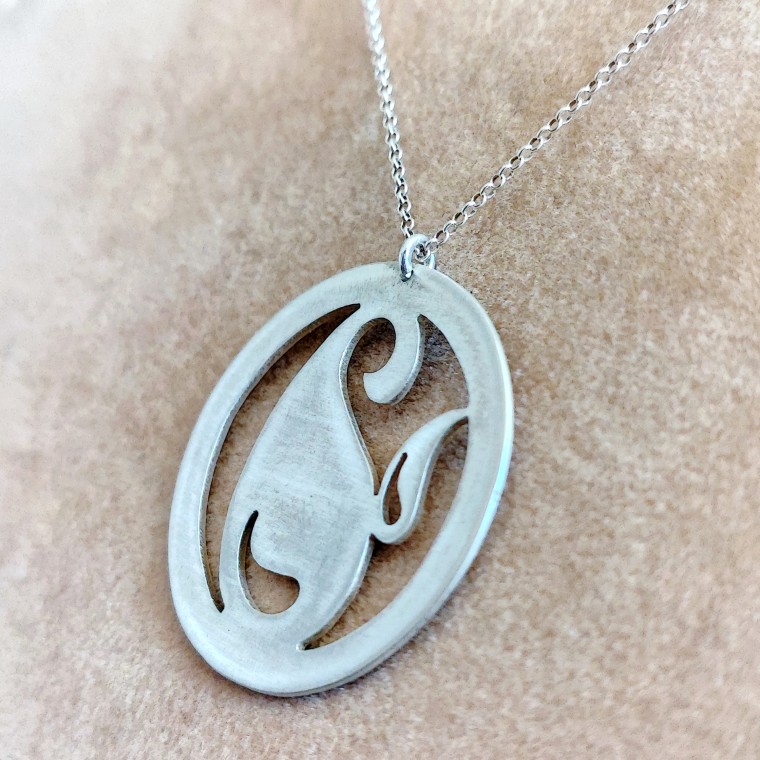 Mother And Child Paisley 925 Silver Pendant - 2