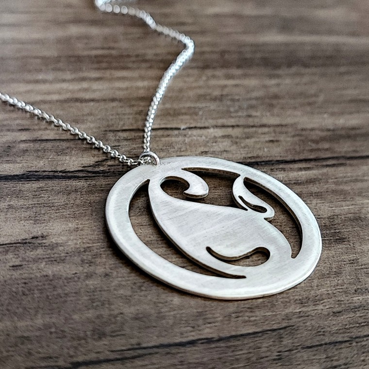 Mother And Child Paisley 925 Silver Pendant - 1