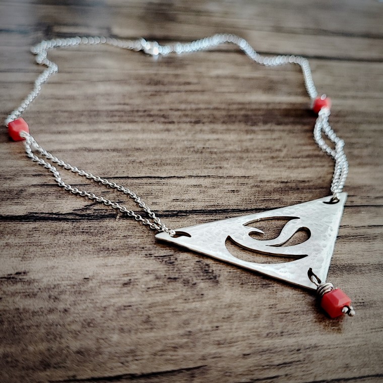 Paisley Womb Whimsical 925 Silver Necklace - 1