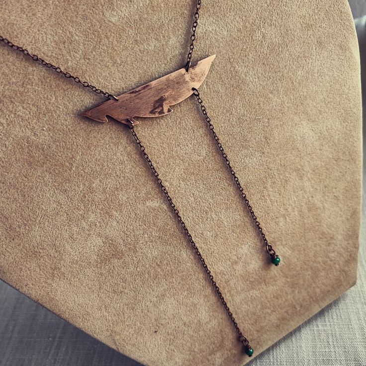 Whimsical Botanical Copper Necklace - 1